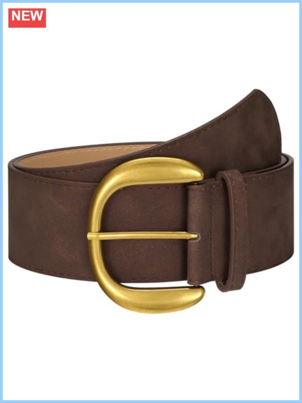 Wide Suede Leather Belt Women Chunky Waist Belt for Dresses Jeans